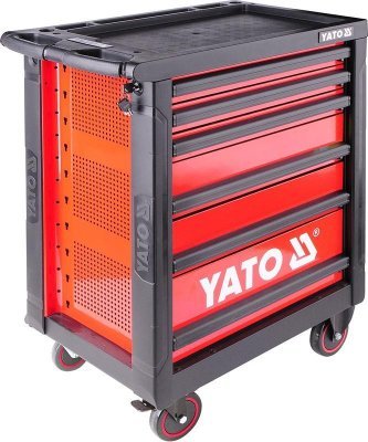 Yato Skříňka dílenská pojízdná s nářadím (177ks) 6 zásuvek YT-5530