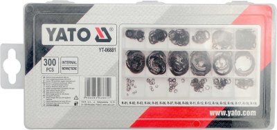 Yato Pojistné kroužky INTERNAL sada 300ks, R1-R19, pr. 3 -32mm YT-06881