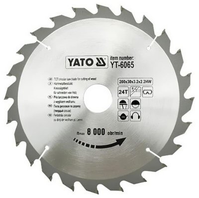 Yato Kotouč na dřevo 205 x 18 mm 24z YT-6066