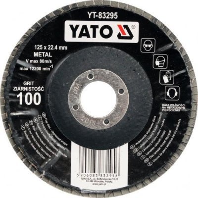 Yato Kotouč lamelový korundový 125 x 22,2 mm vypouklý brusný P40 YT-83292