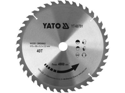 Yato Kotouč na dřevo 315x40Tx30mm YT-60791