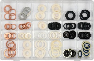 Yato Podložky (Alu, Cu, Nylon, NBR, FIBER) sada 120ks YT-068641