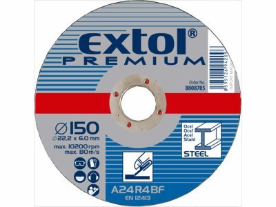 Extol 8808705 Kotouč brusný na ocel, O 150x6,0x22,2mm