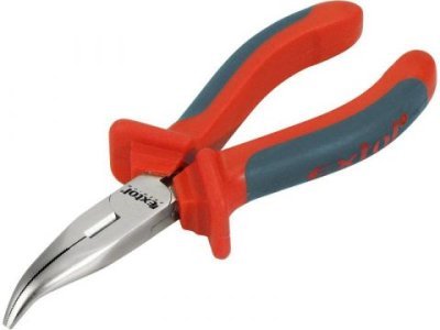 Extol 8813122 kleště půlkulaté zahnuté, 160mm, antikorozní povrchová úprava, rukojeť měkčená protiskluzovou TPR gumou