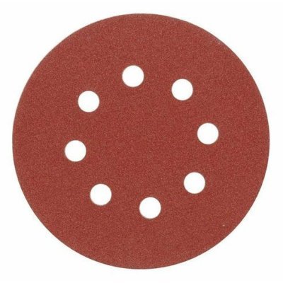 Vorel Brusný papír 125 mm P80 s otvory 5 ks suchý zip 08578