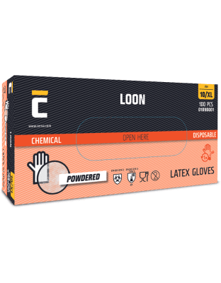 Červa Jednorázové rukavice LOON latexové, pudrové velikost XL/10