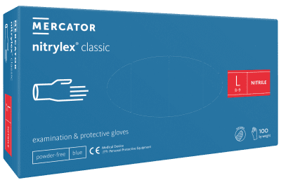 Mercator Nitrylex classic textured - nepudrované rukavice velikost L 100Ks