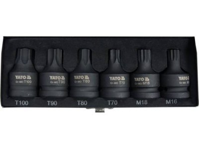 Yato Sada nástrčných rázových nástavců torx 3/4" 6ks YT-10653