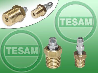Tesam S0001793 Sada odvzdušňovačů pro regeneraci brzdového třmenu - Doplněk k nástroji S0000470 (sada 2 velikostí)