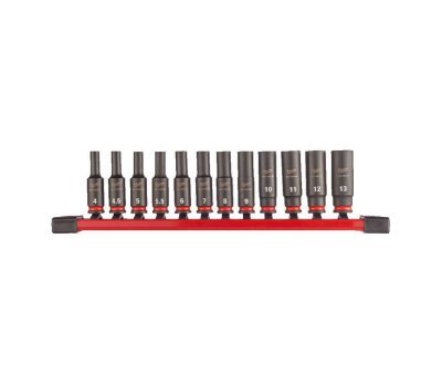 Milwaukee 4932480453 Sada průmyslových hlavic Shockwave 1/4" dlouhé - 12ks