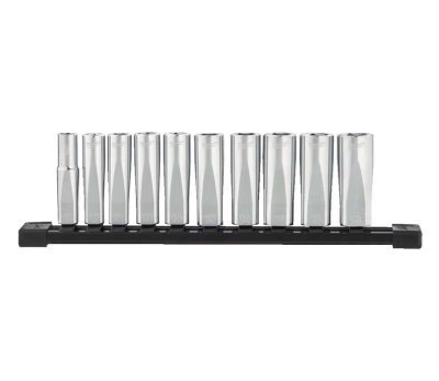 Milwaukee 4932492509 3/8″ sada chromovaných prodloužených metrických nástrčných klíčů 10 ks