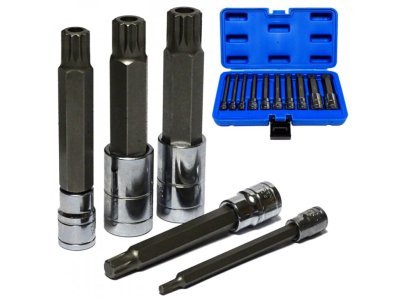 Magnus MGS01910B Klíče XZN Spline M4-M18,nástrčné dlouhé hlavice 1/4" 3/8" 1/2"