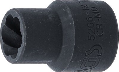 BGS 5266-12 Nástrčná hlavice se spirálovým profilem / šroubovák | 12,5 mm (1/2") | 12 mm