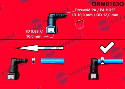 Dr.Motor Automotive DRM0163Q Hadicová spojka, palivová hadice