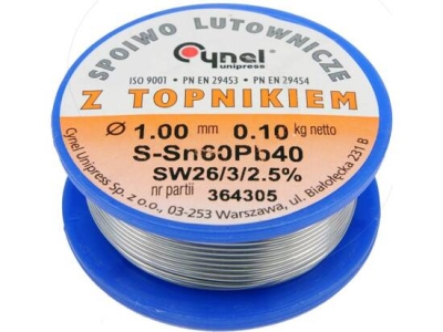 Vorel 76810 Cín (pájka) pájecí 1,0mm, 100g Sn60Pb40