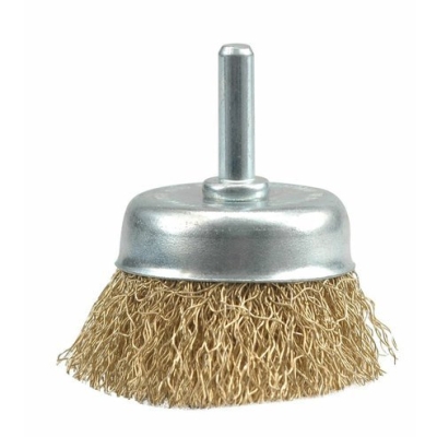 Vorel 06987 Kartáč drátěný čelní s nástavcem do vrtačky 50 mm pomosazený drát