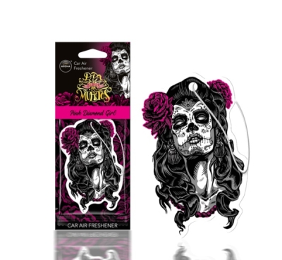 Aroma Car Dia de los muertos - Pink diamond girl závěsná vůně