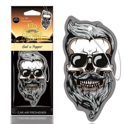 Aroma Car Dia de los muertos - Oud and Pepper skull závěsná vůně