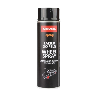Novol 34132 Wheel Spray - Lak na ráfky, černý lesklý 500ml