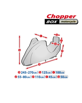 KEGEL-BŁAŻUSIAK 5-4180-241-3021 Plachta na motocykl Chopper box, d. 215-245 cm