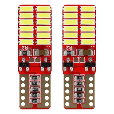 Amio 01287 Žárovka LED CANBUS 24SMD 4014 T10e (W5W) White 12V / 24V