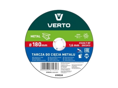 Verto 61H534 Řezný kotouč na kov 180x1,6x22mm
