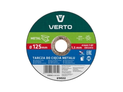 Verto 61H532 Řezný kotouč na kov 125x1,5x22mm