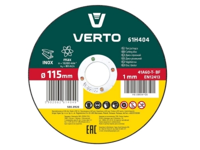Verto 61H404 Řezný kotouč na kov 115x22x1mm