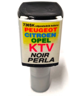 ARASYSTEM Lakovací tužka KTV - 9Q Noir Perla - Diamond Black Citroën (2007-2022), Peugeot (2007-2023) a Opel A x 10ml