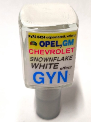 ARASYSTEM Lakovací tužka GYN Snowflake White Opel, GM, Chevrolet 10 ml