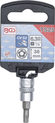 BGS 5184-TS25, Nástrčná hlavice | 6,3 mm (1/4") | TS-profil (pro Torx Plus) s otvorem TS25