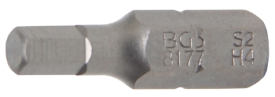 BGS 8177, Bit | Délka 25 mm | pohon vnější šestihran 6,3 mm (1/4") | vnitřní šestihran 4 mm