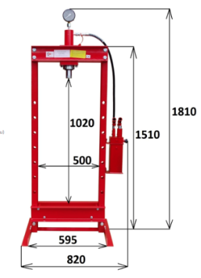 Matabro MB-P20TDP, Hydraulický lis 20 t - dvourychlostní pumpa