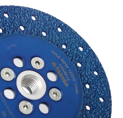 Diamantový kotouč 2v1, 125 mm, M14, pro řezání a broušení kamene a keramiky, TA1126