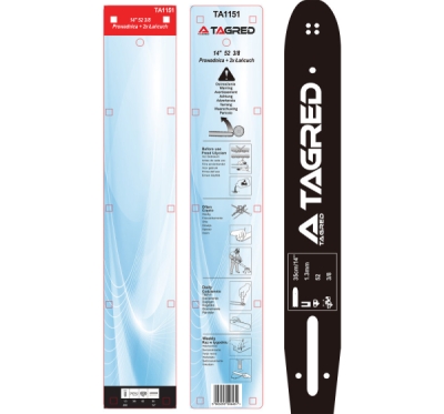 Vodicí lišta na řetězové pily a 2 řetězy, 35 cm, 3/8", 1,3 mm, TA1151