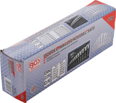 BGS 30601, Sada oboustranných plochých klíčů | 6 - 32 mm | 12dílná