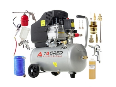 AKČNÍ SET SETTA300NM, Olejový kompresor 24l, 230V s příslušenstvím | 2500W