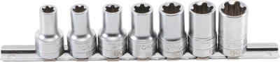 BGS 9587, Sada nástrčných hlavic T-profil Plus (pro Torx Plus) | 10 mm (3/8") | 10EP - 20EP | 7 dílná