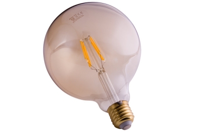 LED žárovka E27 G125 filament X8 RETRO bílá teplá 8W