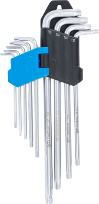 BGS 793, Sada zahnutých klíčů | velmi dlouhé | T-profil (pro Torx) T10 - T50 | 9dílná