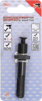 BGS 9766, Adaptér pro sklíčidlo 1/2" x 20 UNF | pro SDS upínání | pro BGS 9937