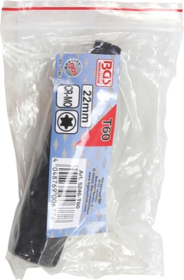 BGS 5246-T60, Bit | Délka 100 mm | pohon vnější šestihran 22 mm | T-profil (pro Torx) T60
