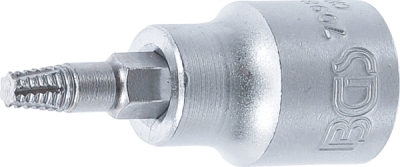 BGS 7098-T25, Nástrčná hlavice pro povolení poškozených šroubů | vnitřní čtyřhran 10 mm (3/8") | pro defektní T-profil (pro Torx) T25