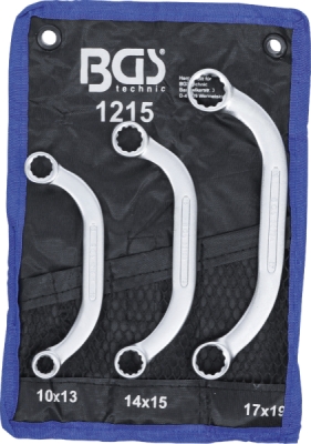 BGS 1215, Sada klíčů pro startéry a bloky | 10 x 13 - 17 x 19 mm | 3dílná
