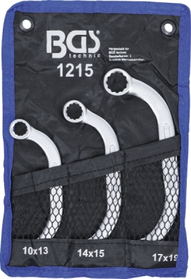 BGS 1215, Sada klíčů pro startéry a bloky | 10 x 13 - 17 x 19 mm | 3dílná