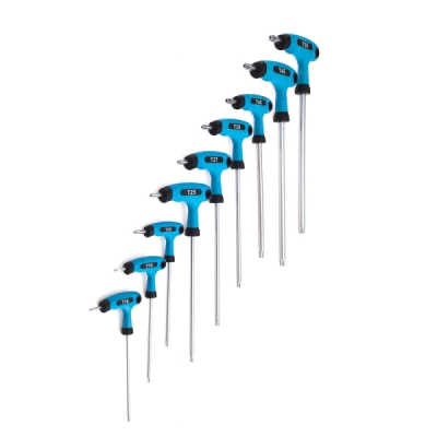 zestaw kluczy uchwyt T TORX 9 szt. T10/T15/T20x100mm T25/T27/T30/T40x150mm T45/50
