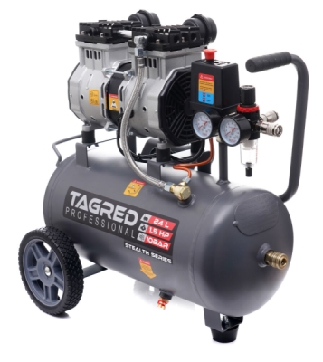 Tagred TA3383, Bezolejový kompresor 24l, 230V, 2 písty, 1100W