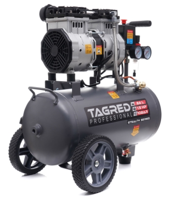Tagred TA3383, Bezolejový kompresor 24l, 230V, 2 písty, 1100W