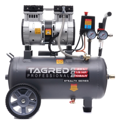 Tagred TA3383, Bezolejový kompresor 24l, 230V, 2 písty, 1100W