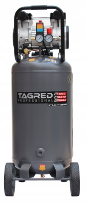 Tagred TA3397, Bezolejový vertikální kompresor s odlučovačem 100l, 230V, 2 písty, 3000W | 10 BAR